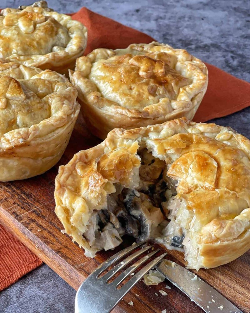 Individual Chicken & Mushroom Pie